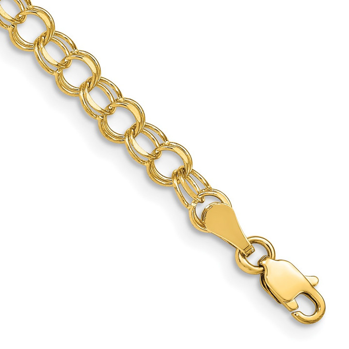 14k Double Link Charm Bracelet DO506-8
