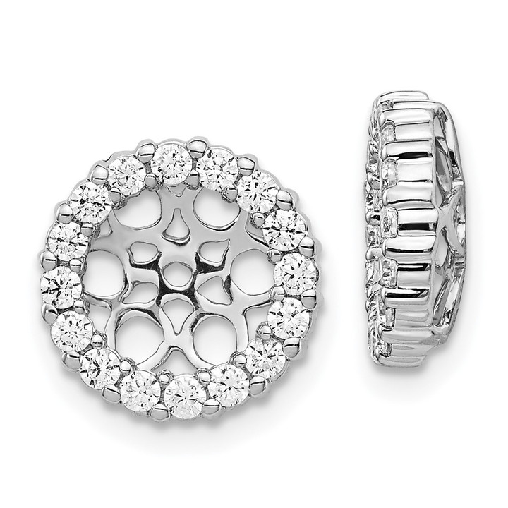 14k White Gold Diamond Earring Jackets EJM5304-075-WA