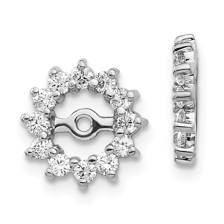 14k White Gold AA Diamond Earring Jacket EJM5323-050-WA