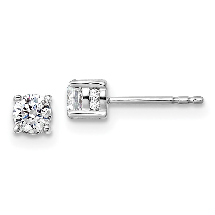 14k White Gold Lab Grown VS/SI FGH Dia Fashion Earrings EM9202-050-WLG