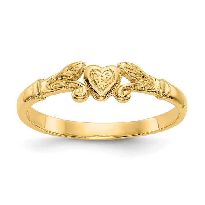 14k Heart Baby Ring K3844