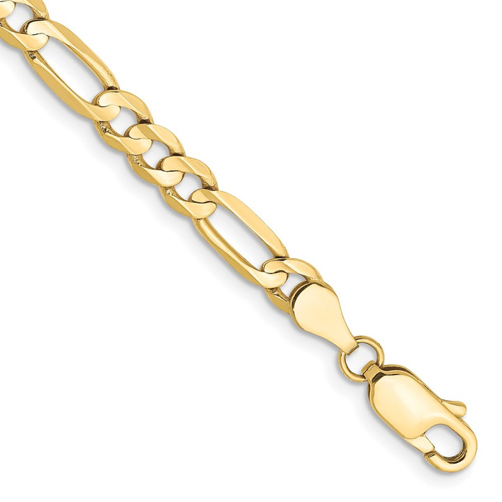10k 4.5mm Concave Open Figaro Chain 10LF120-8