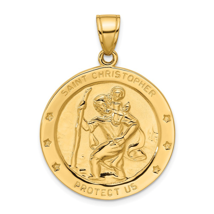 14k Saint Christopher Medal Pendant M1487