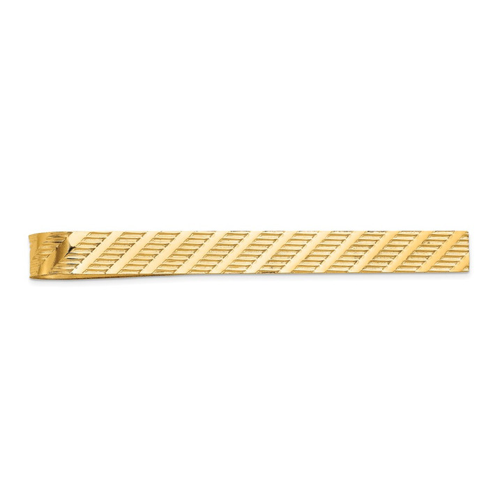 14k Men's Textured Tie Bar MC147