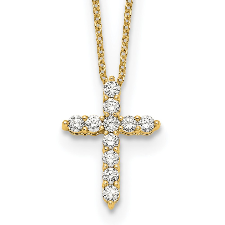 14k Diamond Cross 18 inch Necklace PM1000-050-YA