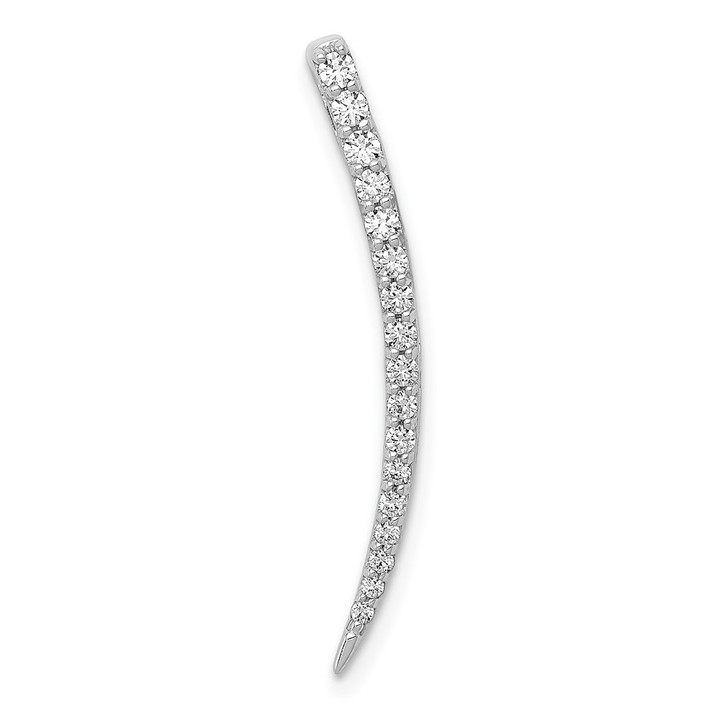 14K White Gold Lab Grown Diamond VS/SI FGH Fancy Chain Slide PM3867-025-WLG