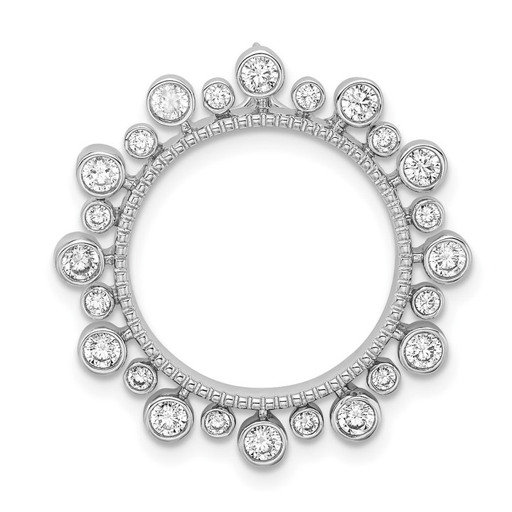 14K White Gold Lab Grown Diamond VS/SI FGH Fancy Circle Chain Slide PM7920-062-WLG