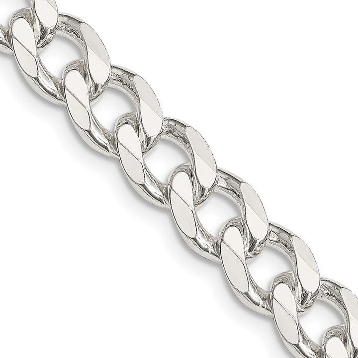 Sterling Silver 8.3mm Curb Chain QCB220-28