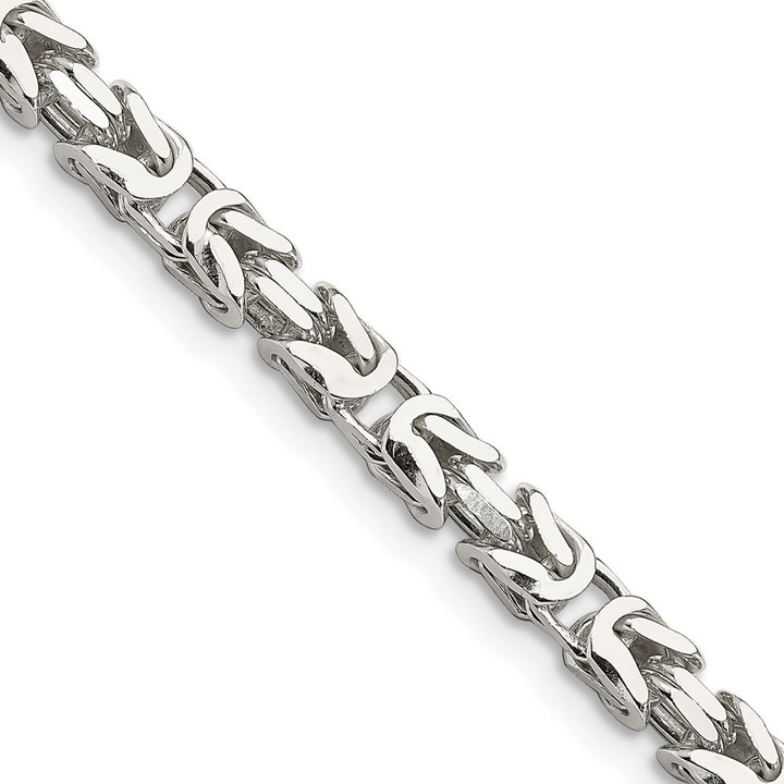 Sterling Silver 5mm Byzantine Chain QBZ120-24