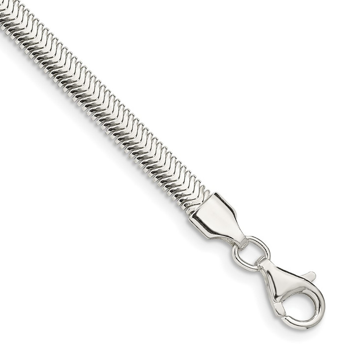 Sterling Silver 4.2mm Flat Oval Snake Chain QFS6-7