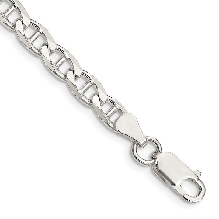 Sterling Silver 5.7mm D/C Flat Anchor Curb Chain QFAN150-8