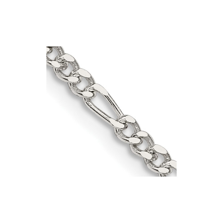 Sterling Silver 2.5mm Figaro Chain QFG070-18