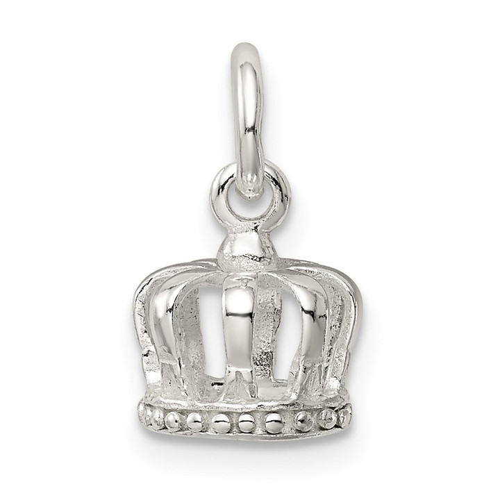 Sterling Silver Crown Charm QC6127