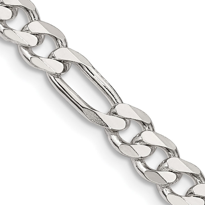 Sterling Silver 5.5mm Figaro Chain QFG150-24