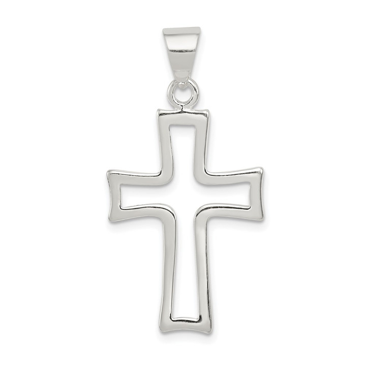 Sterling Silver Cross Charm QC7923