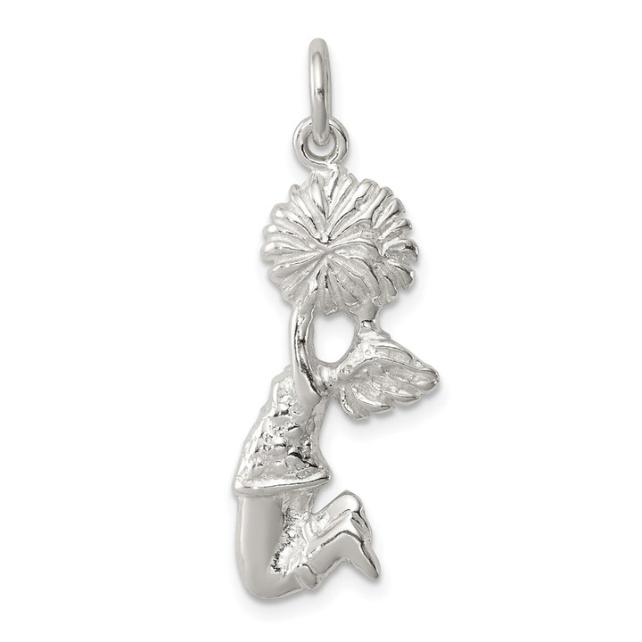 Sterling Silver Cheerleader Charm QC746