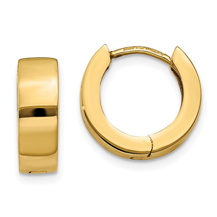10K Hinged Hoop Earrings 10TM632