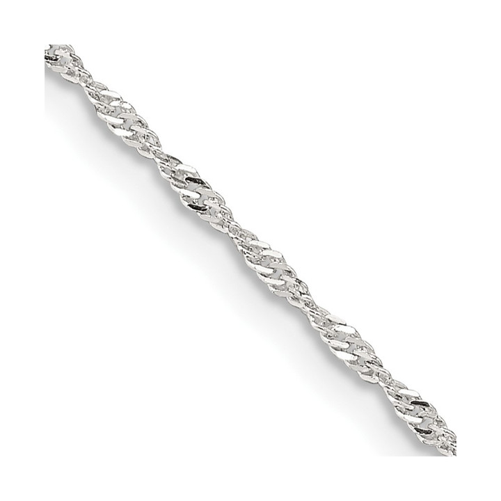 Sterling Silver 1.4mm Singapore Chain QFC68-18