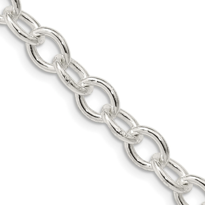 Sterling Silver 6.8mm Oval Cable Chain QFC97-20