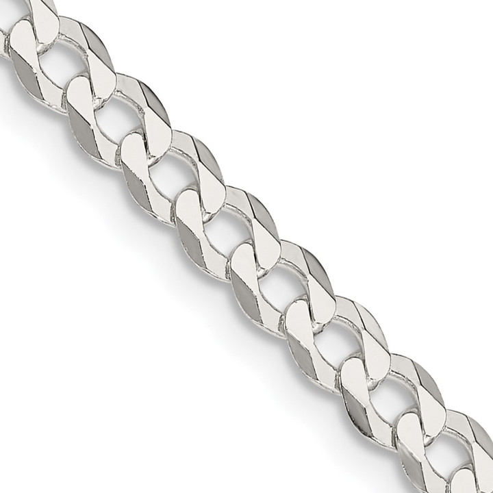Sterling Silver 4.7mm Flat Curb Chain QLB120-20