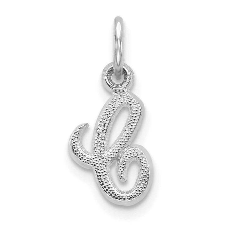 10k White Gold Initial C Charm 10C763WC
