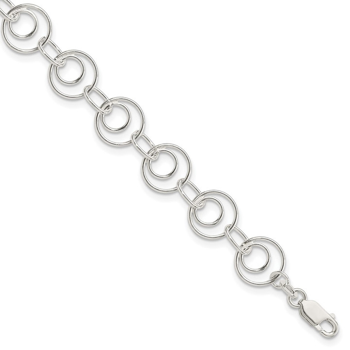 Sterling Silver Link Bracelet QG5027-7.5