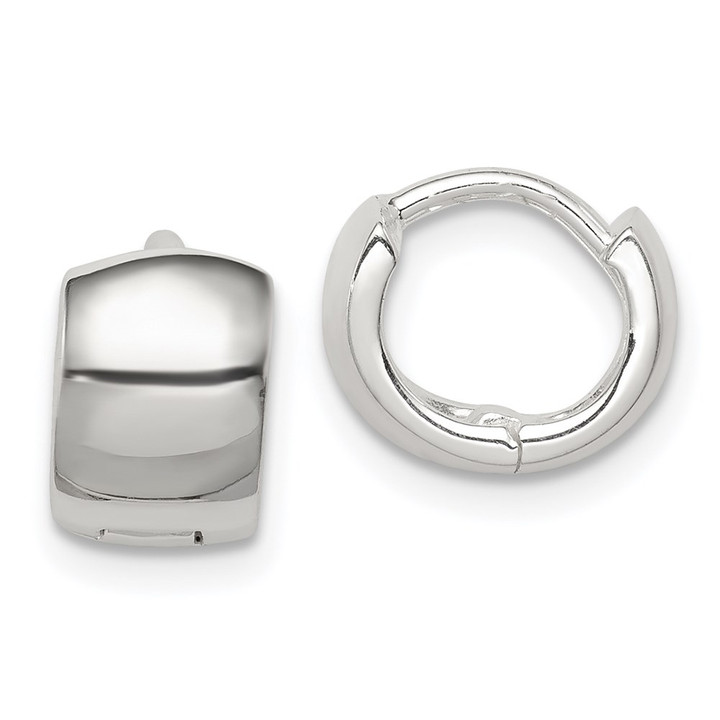 Sterling Silver Hinged Hoop Earrings QE3435