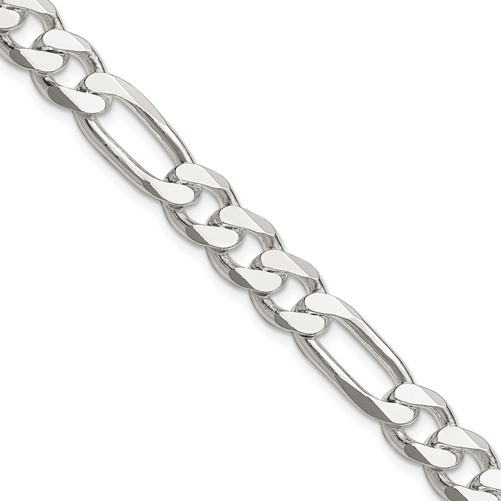 Sterling Silver 8mm Figaro Chain QFG220-22