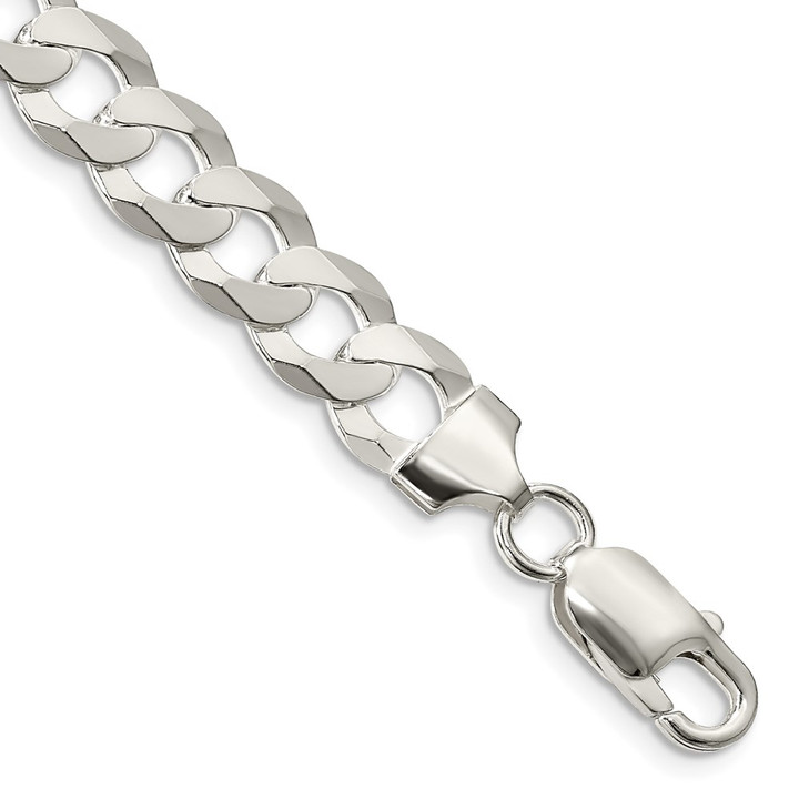 Sterling Silver 8.5mm Flat Curb Chain QLB220-9
