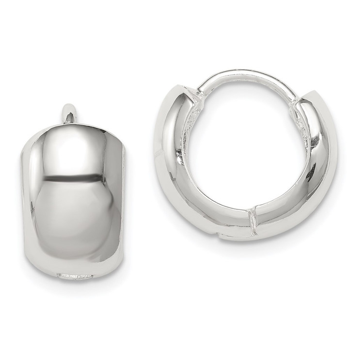 Sterling Silver Hinged Hoop Earrings QE3438