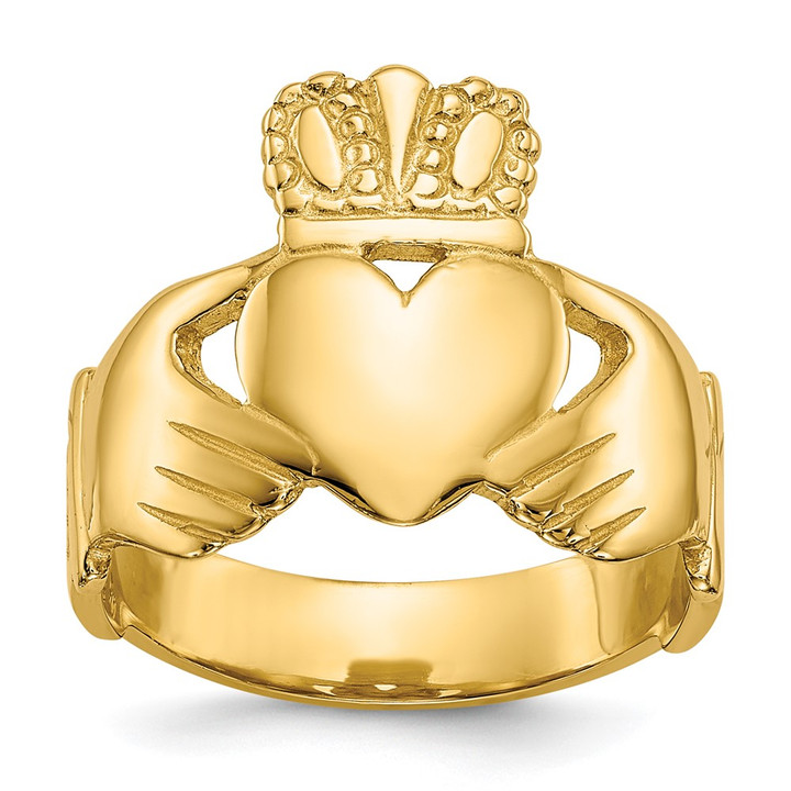 10k Polished Ladies Claddagh Ring 10D1865