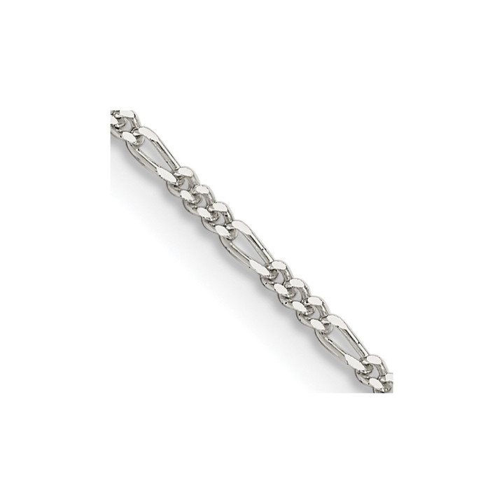 Sterling Silver 1.4mm Figaro Chain QFG040-18