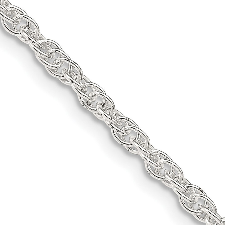Sterling Silver 2.5mm Loose Rope Chain QFC45-20