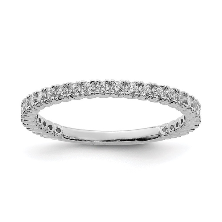Sterling Shimmer Sterling Silver Rhodium-plated 28 Stone CZ Band QR3404-8