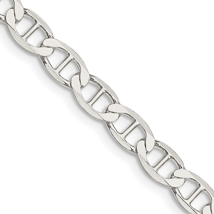 Sterling Silver 5.7mm Flat Anchor Chain QLFA120-18