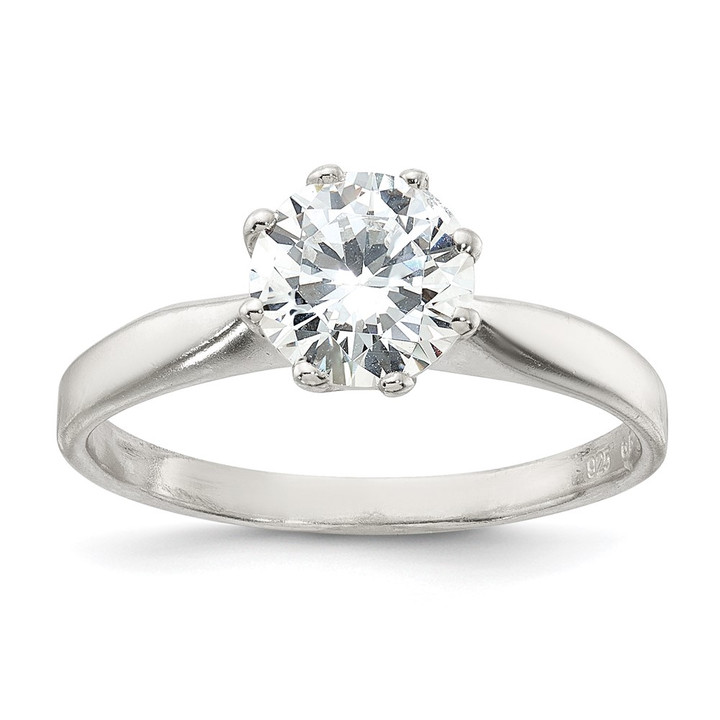 Sterling Silver Polished CZ Ring QR4238-6