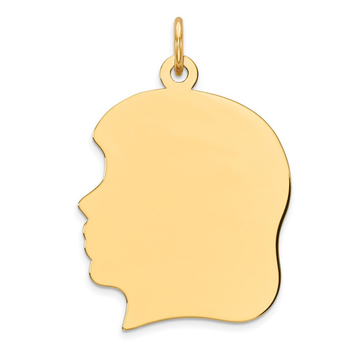 Sterling Silver GP Engraveable Girl Polished Disc Charm QM522G/27