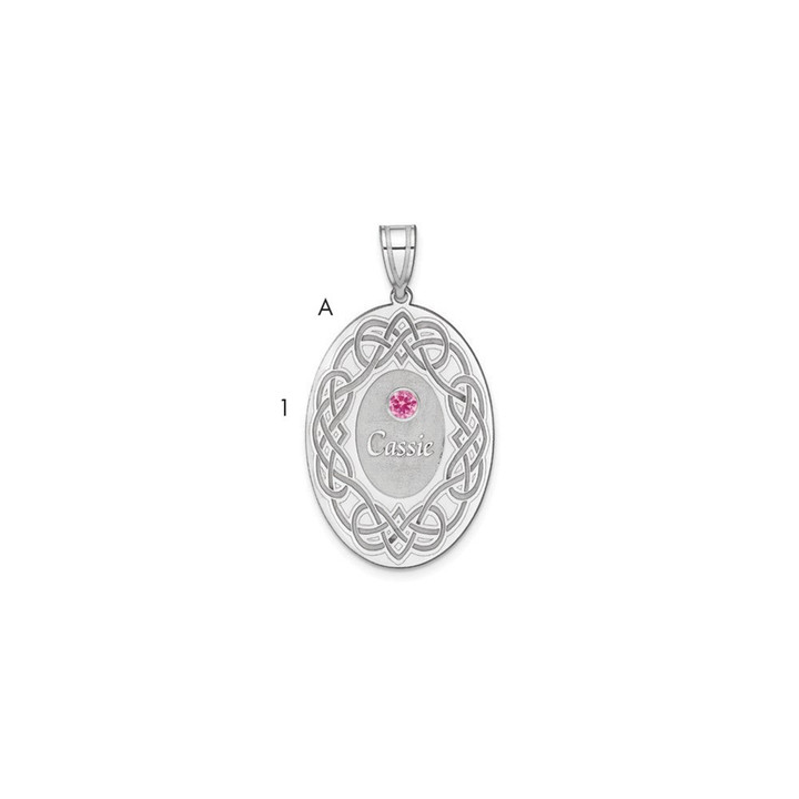 Sterling Silver Rhodium-plated Crystal Family Pendant QMP14/1SS