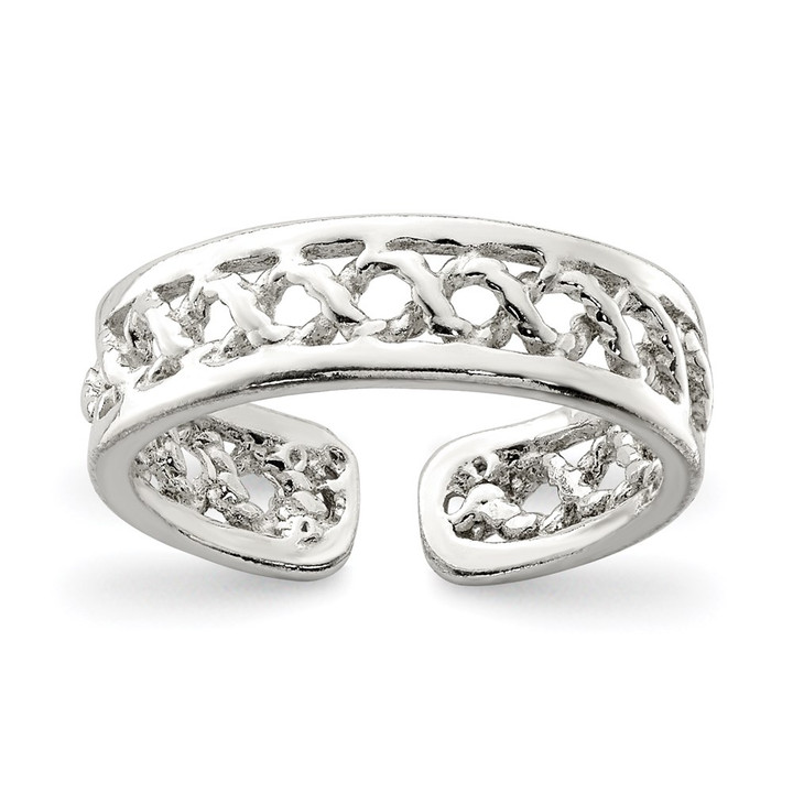 Sterling Silver Solid Toe Ring QR850