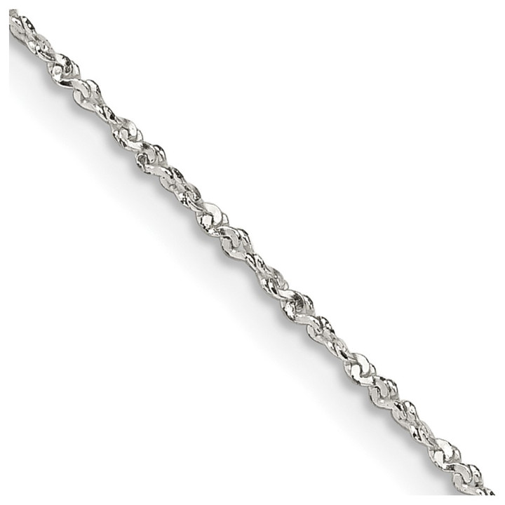Sterling Silver 1mm Twisted Serpentine Chain QPE38-16