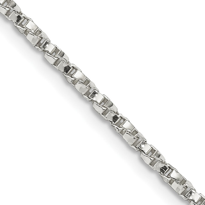 Sterling Silver 2.25mm Twisted Box Chain QPE28-18
