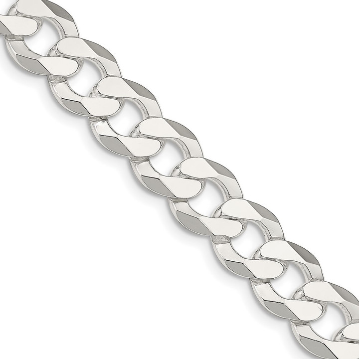 Sterling Silver 14mm Flat Curb Chain QLB350-20