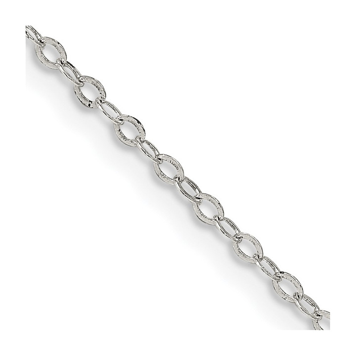 Sterling Silver 1.5mm Flat Open Oval Cable Chain QPE79-16