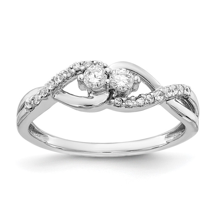 14k White Gold Diamond Fancy Ring RM3840-025-WA