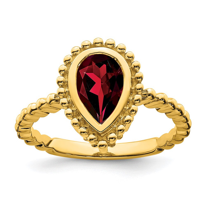 14k Pear Garnet Ring RM7203-GA-Y