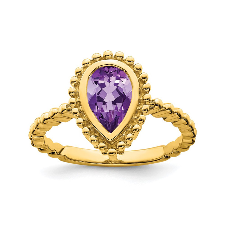 14k Pear Amethyst Ring RM7203-AM-Y