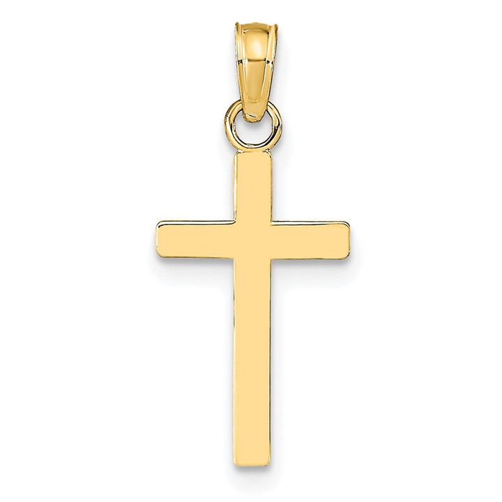 10k Polished Cross Pendant 10K9578