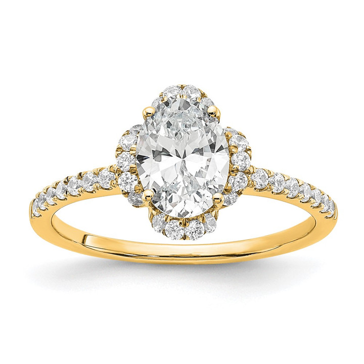 14K Gold Lab Grown Diamond VS/SI FGH Oval Semi-Mount Eng. Ring RM7990E-200-YLG