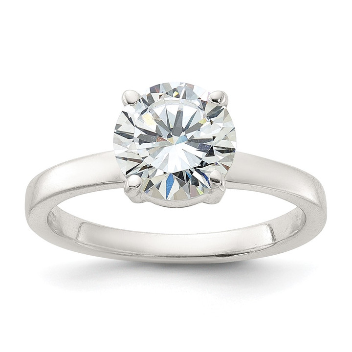 Sterling Silver Polished CZ Ring QR4237-8
