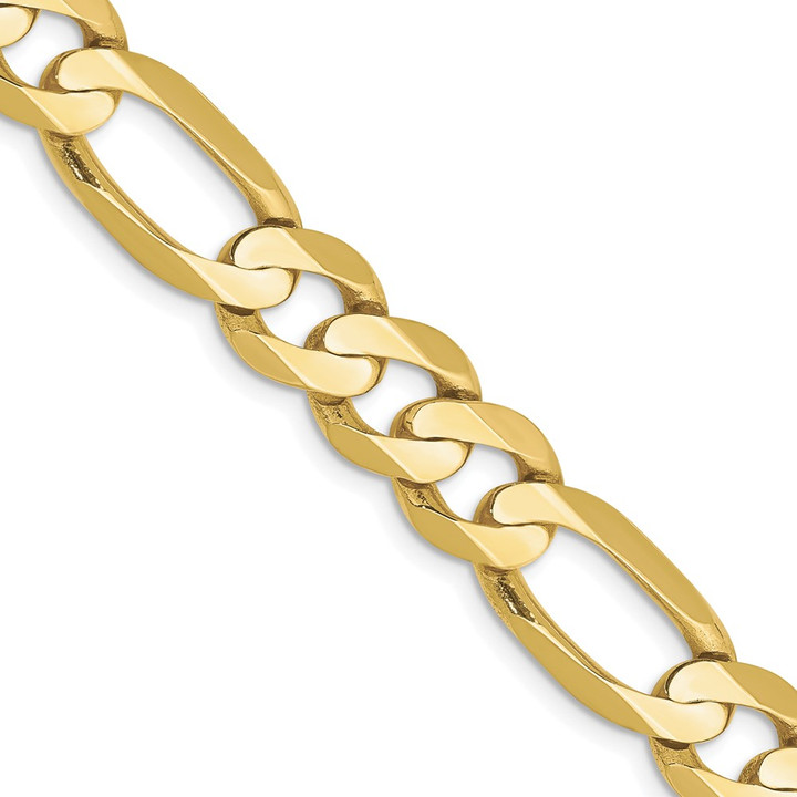 10k 8.75mm Concave Open Figaro Chain 10LF220-24